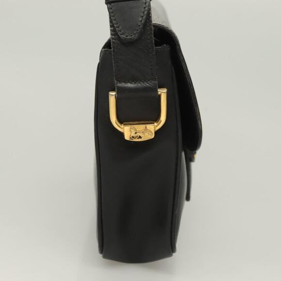 CELINE Shoulder Bag Leather Black Gold - Picture 5 of 12